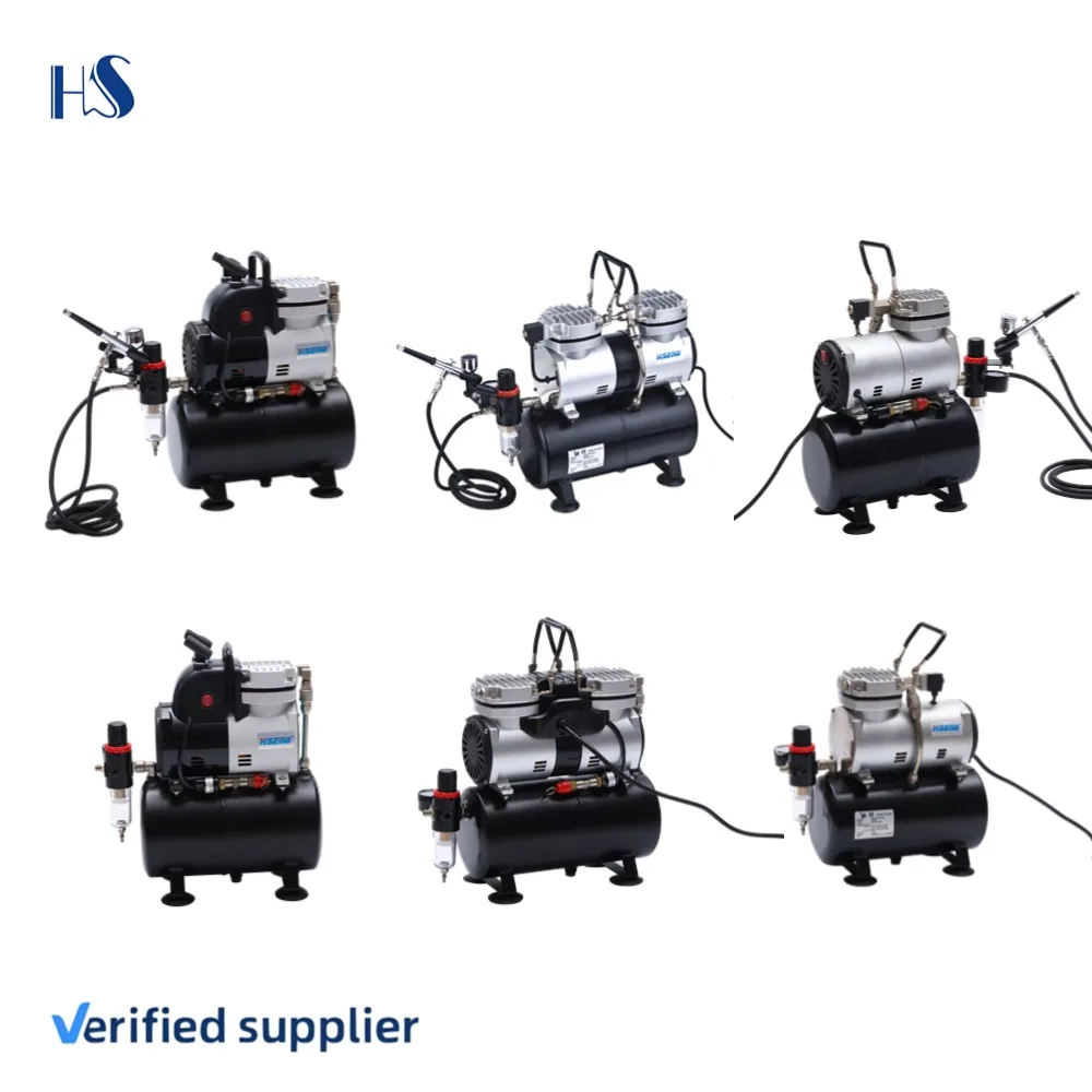 AS186 Portable Oil-Free Piston Airbrush Compressor - AC-Powered