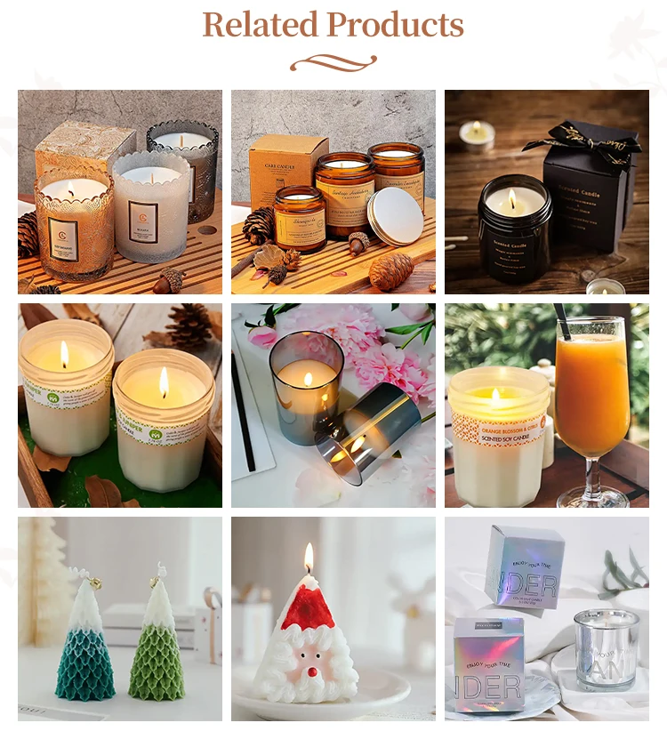 Round Bottom Empty Jars Glass Candle Jar Luxury Custom Candle Jar with ...