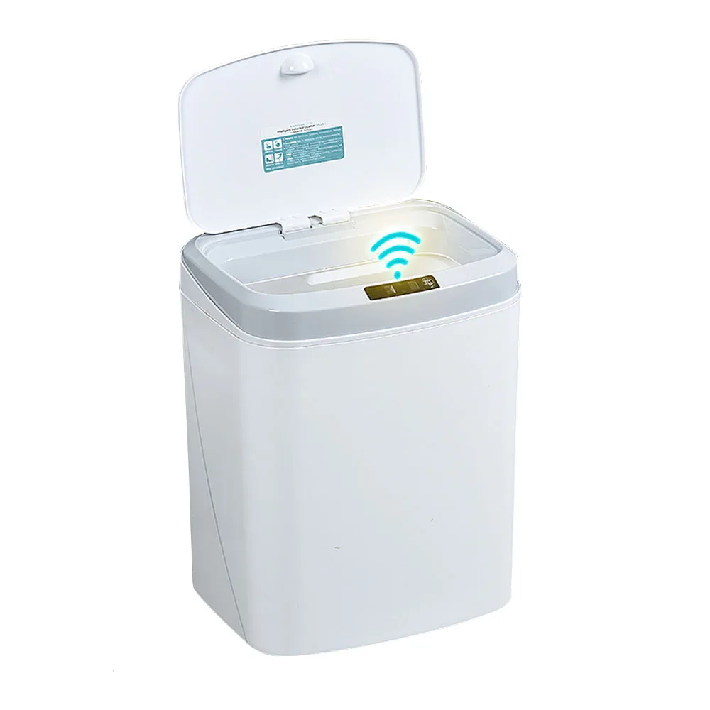 16L Intelligent Induction Automatic Sensing Trash Can Smart Dustbin Trash Bin Living Room Rubbish Office Smart Electric with Lid