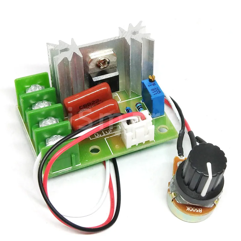 Контроллер электродвигателя переменного тока 220 в 2000 Вт, регулятор напряжения, диммирующий потенциометр, контроллер скорости двигателя, электронный регулятор напряжения с термостатом