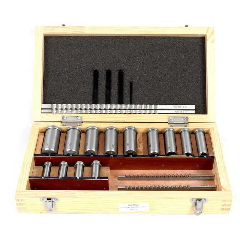 Tebak Keyway Broach Sets Broaching Cutters 22PCS Keyway Broach Sets with Bushing & Shim for Industrial Tool