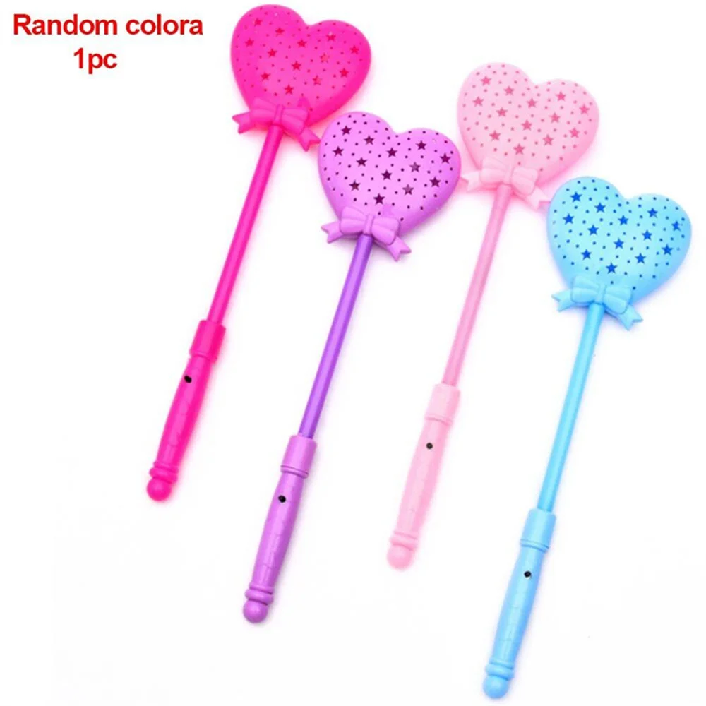Cheap Heart Magic Sticks Toy Party LED Flashing Light up Wand for Girls Boys Princess Birthday Gift Christmas Decoration