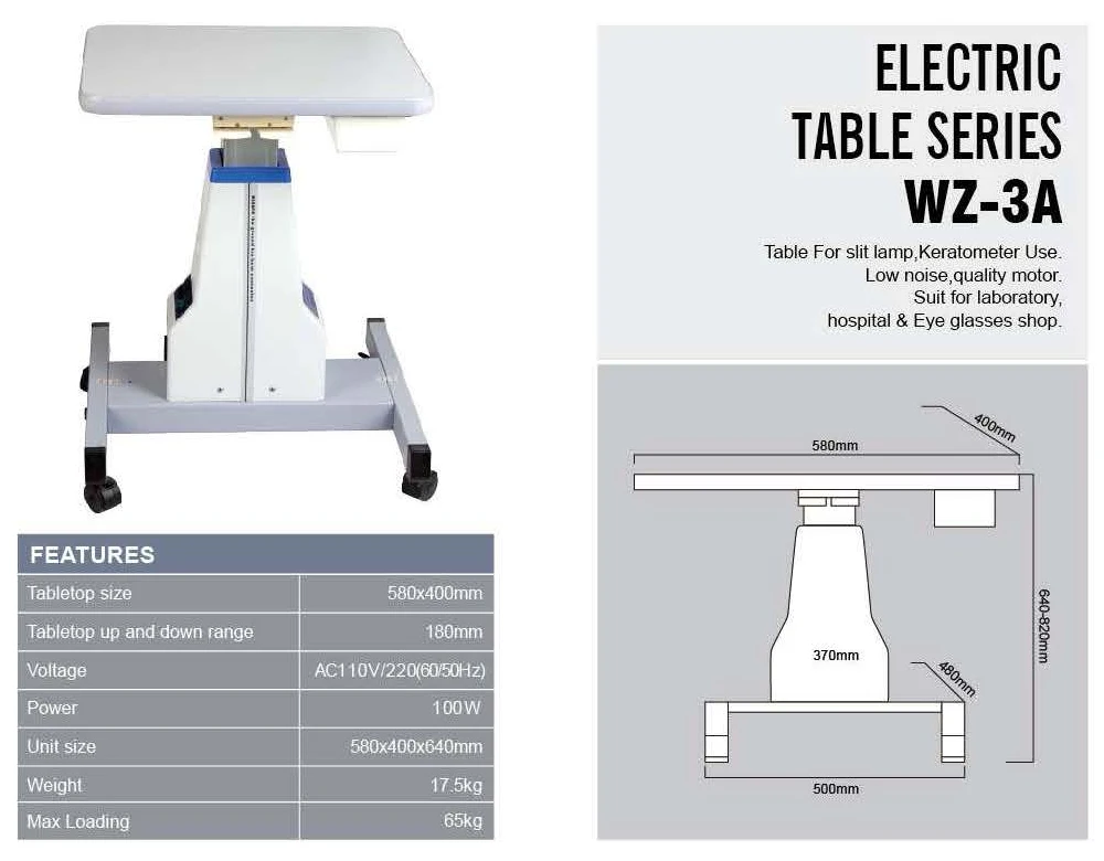 Ophthalmic Lifting Motorized Table Ophthalmic Lifting Motorized Table WZ-3A for Computer and Medical Instruments