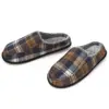 Plaid marrone e blu navy