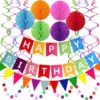 Set di nido d'ape in carta colorata per compleanno