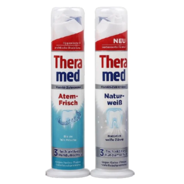 Wholesale 100ml 110ml Toothpaste Empty Bottle Custom Color Airless Toothpaste Pump Tube for Toothpaste
