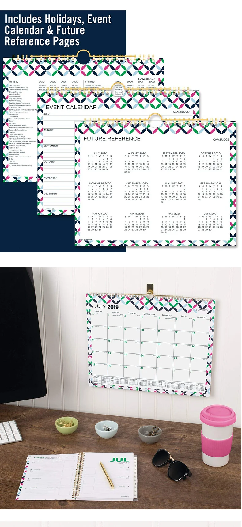 
 Оптовая продажа, индивидуальная печать, спиральная проволока, о-образный календарь, ежемесячный календарь  