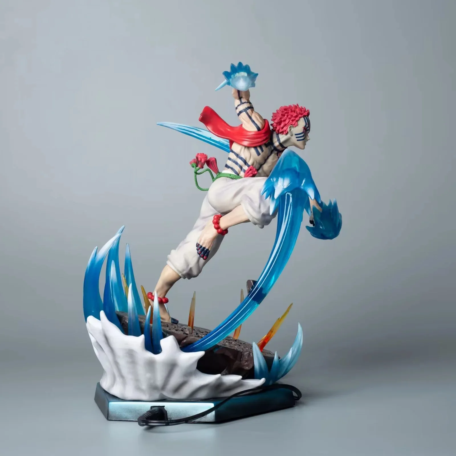 26cm Demon Slayer Akaza Figure Model Toy GK Resin Statue Cosplay Collection