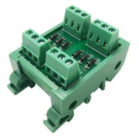 6 Channel Diode Module Din Rail Mount 1 Amp 1000v Common Anode 6 Diode ...