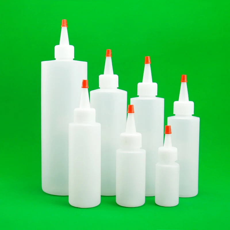 Plastic Essential Oiler Extrusion Bottle with Squeeze Needle Cap Glue Dropper for Painting