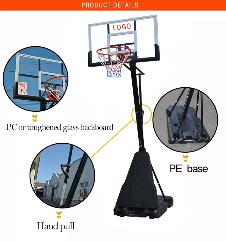 High Cost Performance Movable Basketball Stand Ball Return Damper Basketball Ring Spring