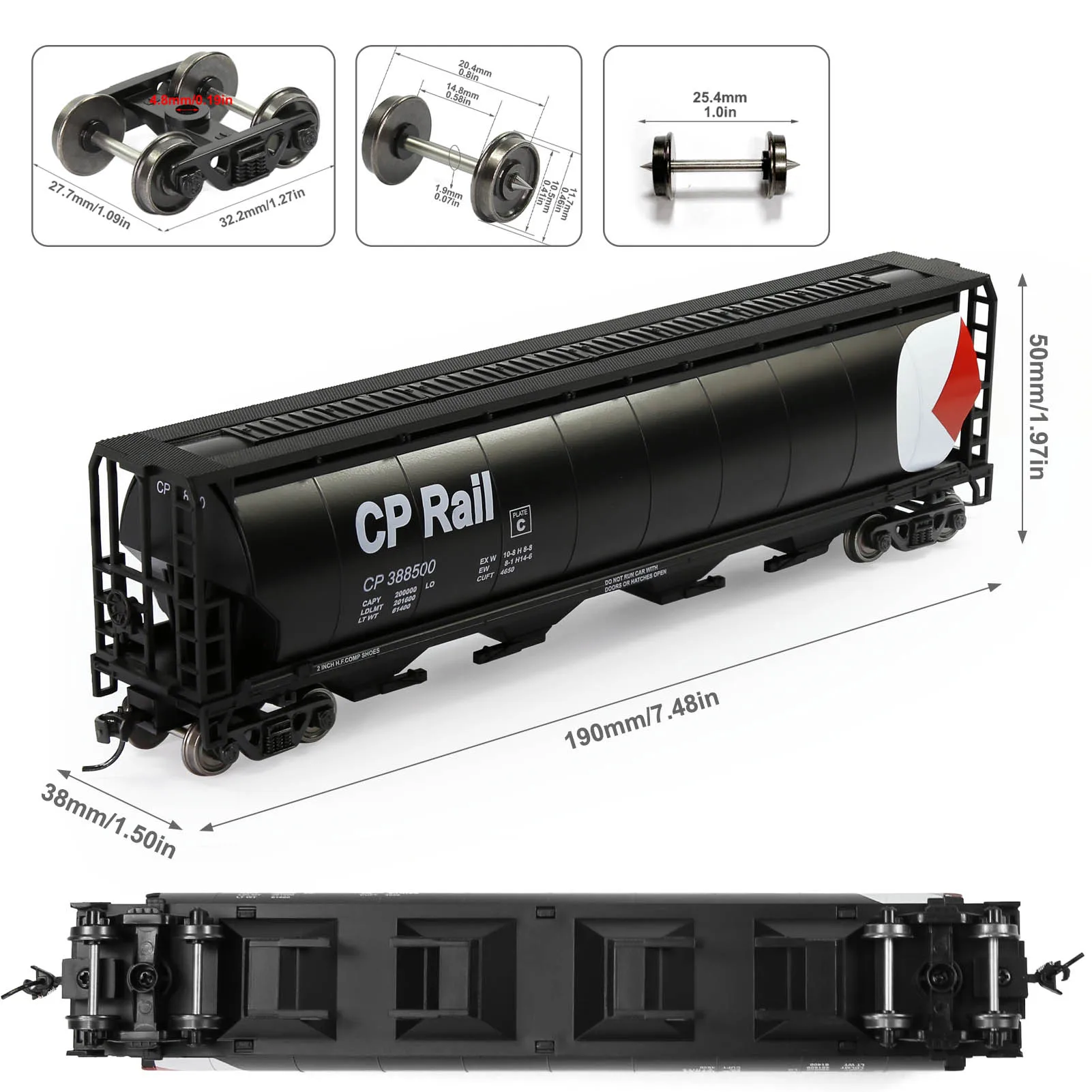 C8744 1 Piece Ho Scale 187 Cylindrical Covered Grain Hopper Car Rolling Stock Buy Model Wagon