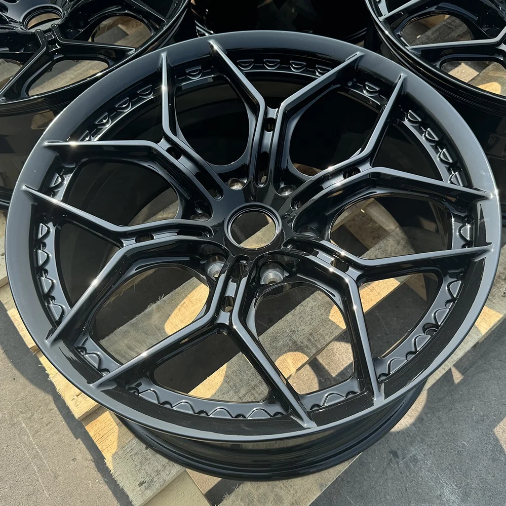 GVICHN Forged racing car wheels 20 21 22 24 26 inch monoblock wheels gloss black custom alloy forged rims