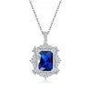 Pendant+OShaped chain (blue corundum zircon)
