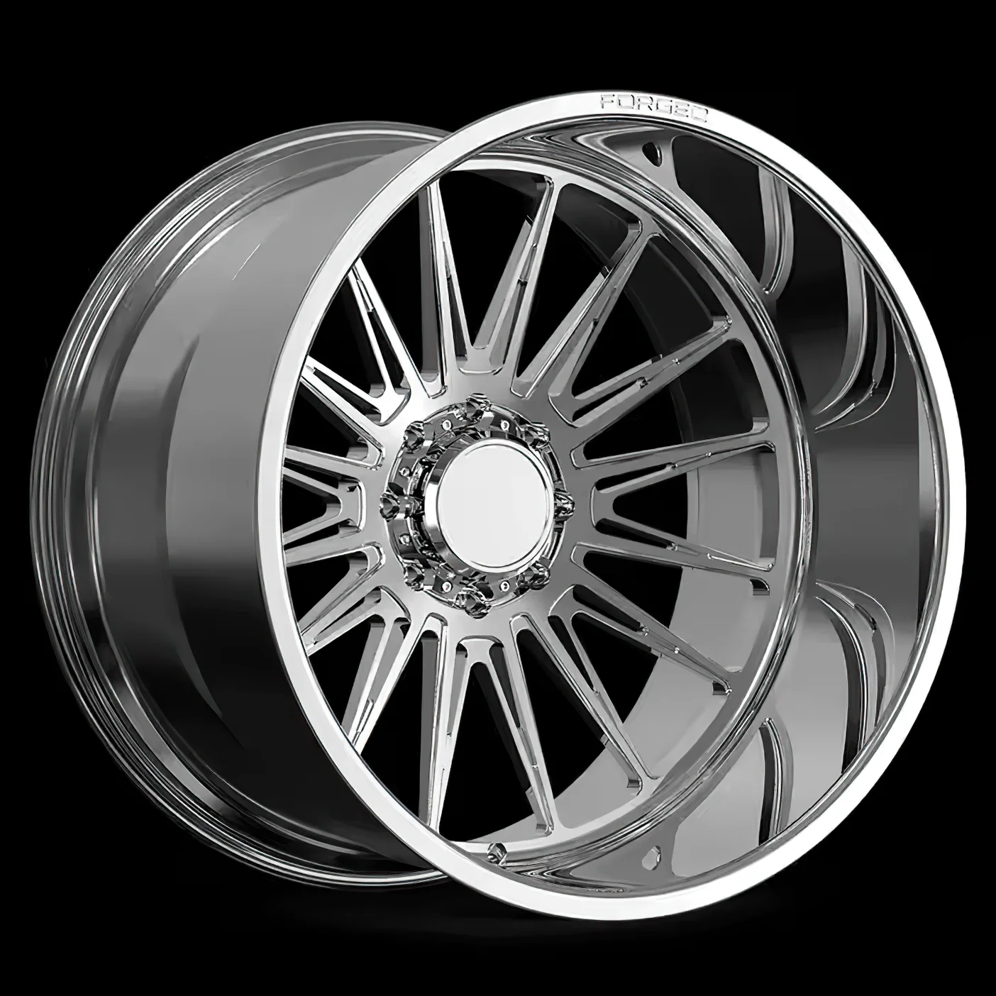 XL Deep Dish Chrome Multi Spoke 4x4 Off-road Wheels 17-26Inch 5x127 5x139.7 6x135 Alloy Forged Wheels Rims for Jeep Wrangler - Image 1