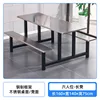 6-seat bench with stainless steel frame
