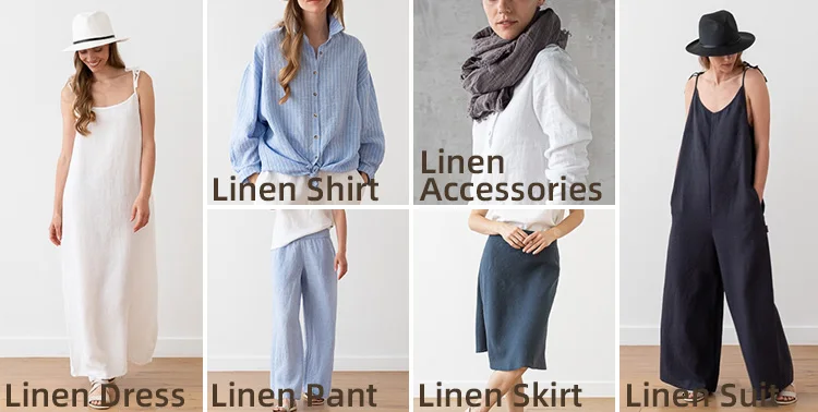 Wholesale Spring Summer 100% Natural Linen Midi Women Slip Dress Casual ...