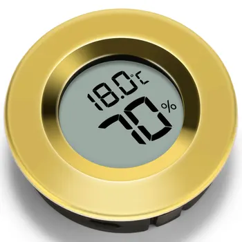 Cigar temperature and humidity meter electronic digital indoor circular humidity room temperature cigar humidity meter