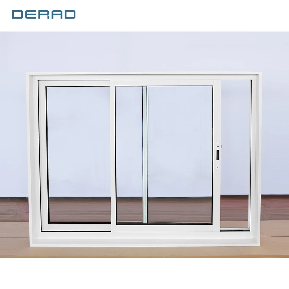 Non thermal break custom aluminum profile glass sliding windows with tempered glass double glazed for apartment windows