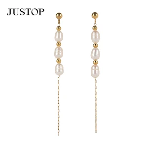 Wholesale Custom Stainless Steel PVD 18K 24K Gold Natural Pearl Shell Earrings Bracelet Trendy Jewelry Necklace