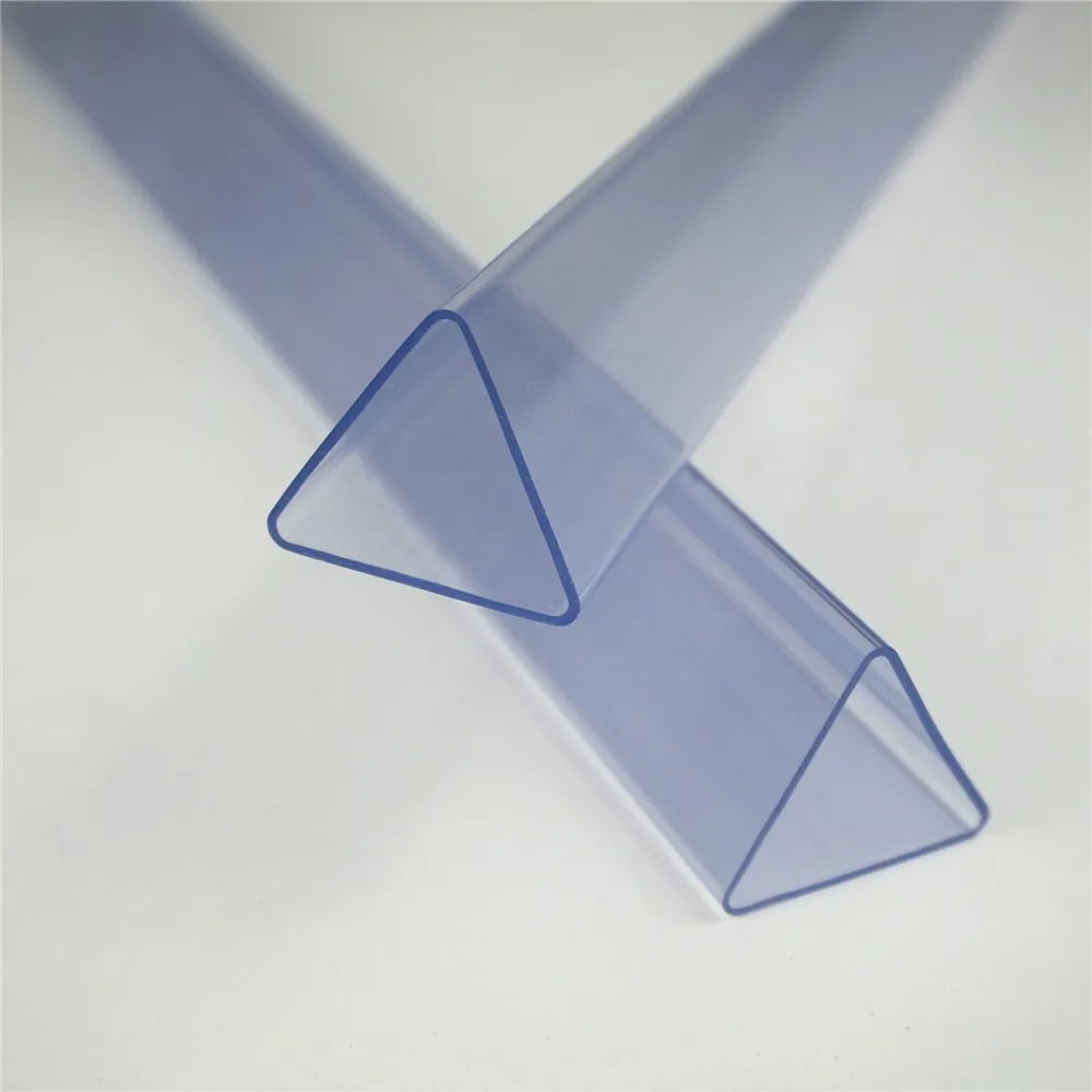 IC Packing Tubes PVC Plastic Pipe clear Custom Triangle Clear Plastic Packing Tube PP/PVC/PC/Acrylic See-through