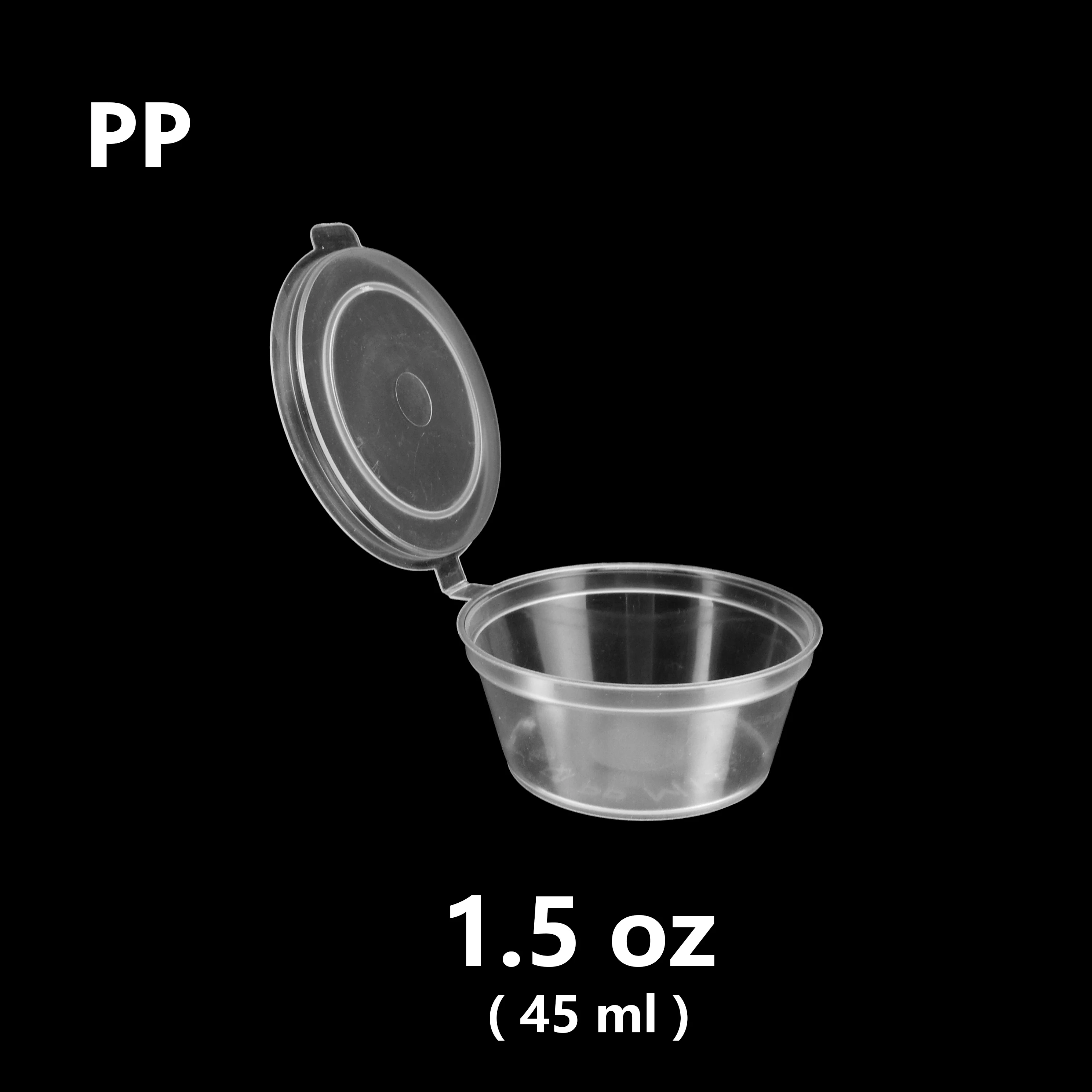 PP ROUND SAUCE CONTAINER - 100PCS