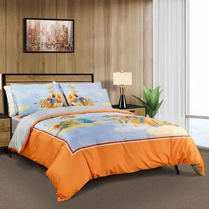 Custom Picture Bedding Set King Size Bed Sheets 100% Cotton 3D Digital Print Luxury Double Duvet Cover Set Bed Cover Bedding Set