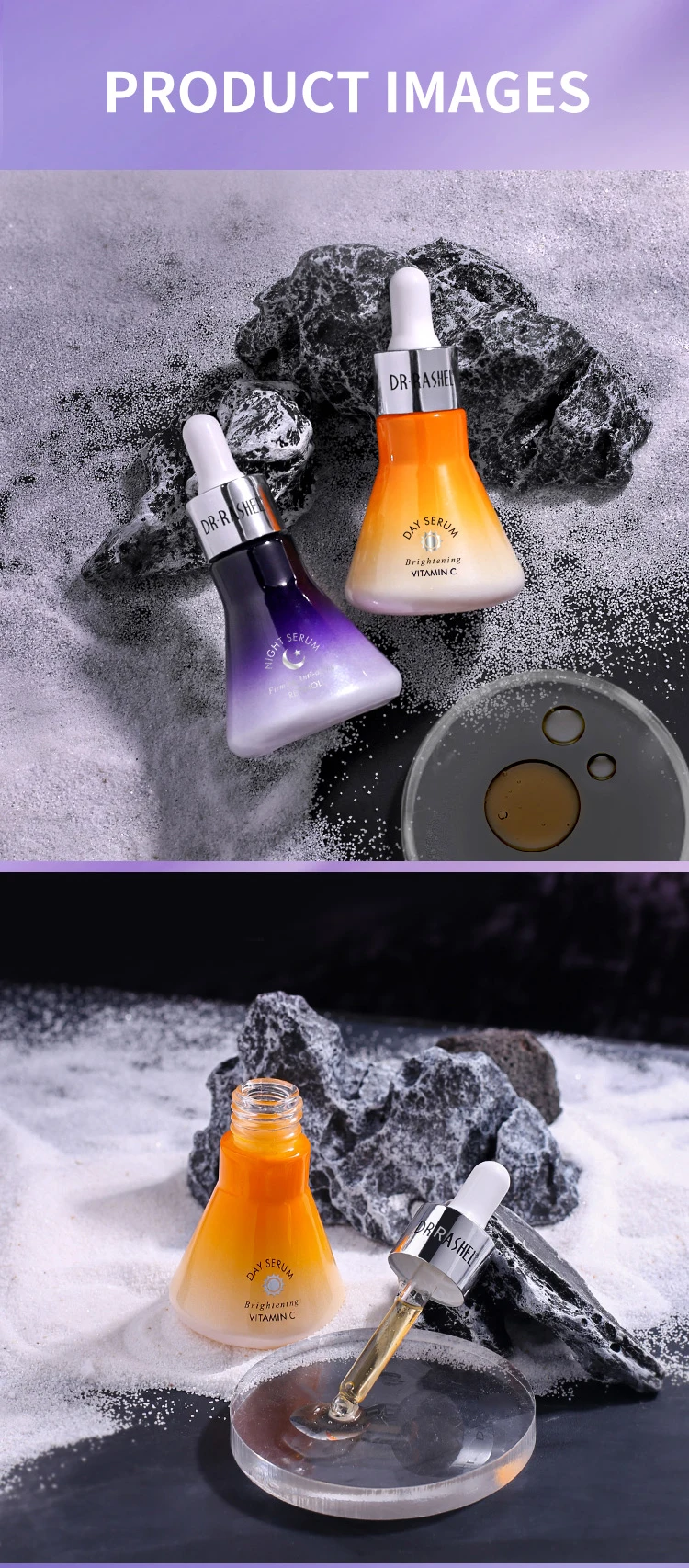 Dr Rashel Brightening Repairing Day And Night Use Retinol Vitamin C Serum Set For Face