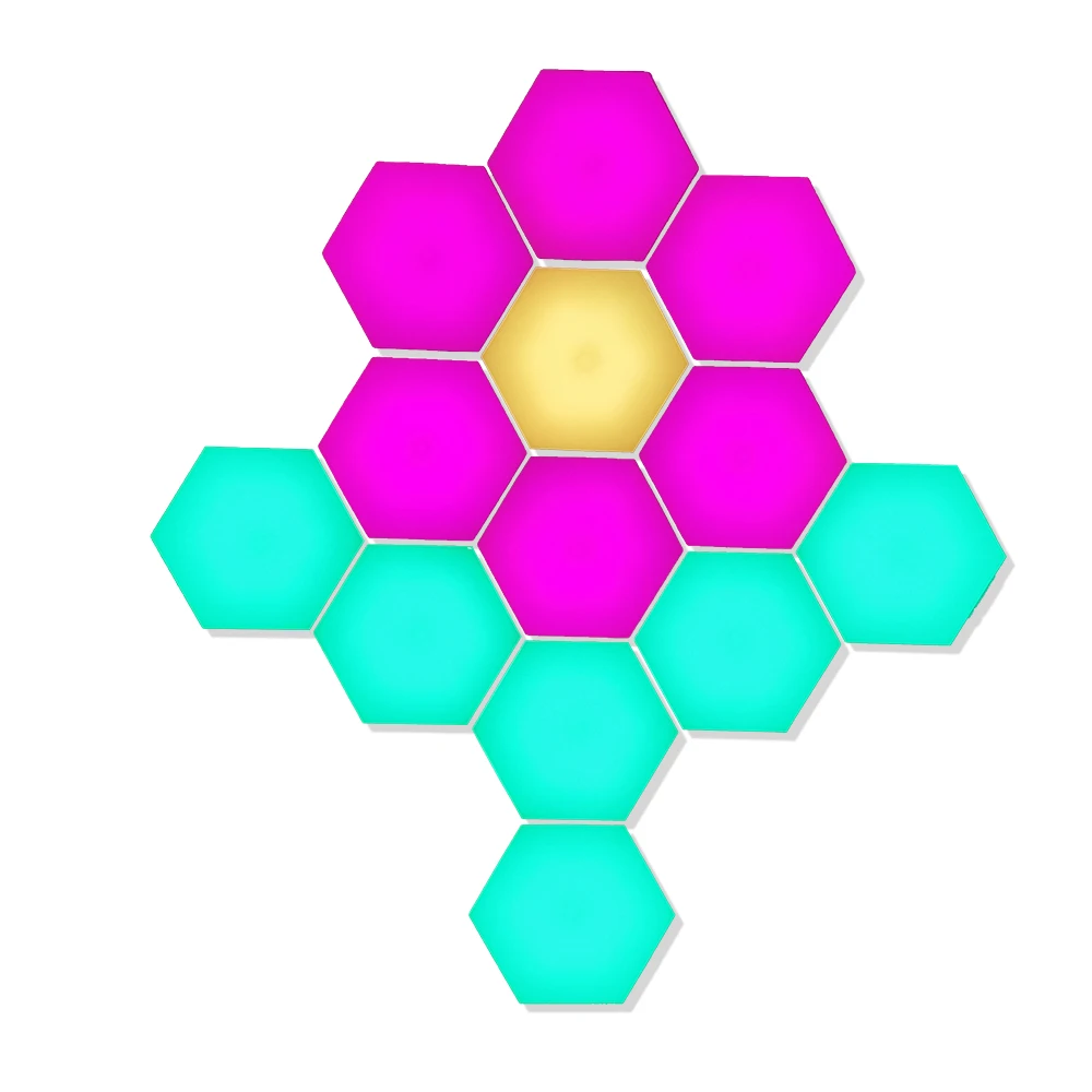 Hexagon Wall Lights 6 Pack For Bedroom Gaming Room Decor Led Wall Decor