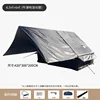Noir avec revêtement argenté, tente principale de 6,3 m², lucarne de 6 m²