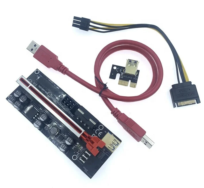 Pcie提升卡ver009s 8个电容器pci-e Express 1 X至16x009s Plus - Buy Pci-e X16  Riser卡,Pci Express 1x16 X扩展器适配器,Pci-e调试卡 Product on Alibaba.com