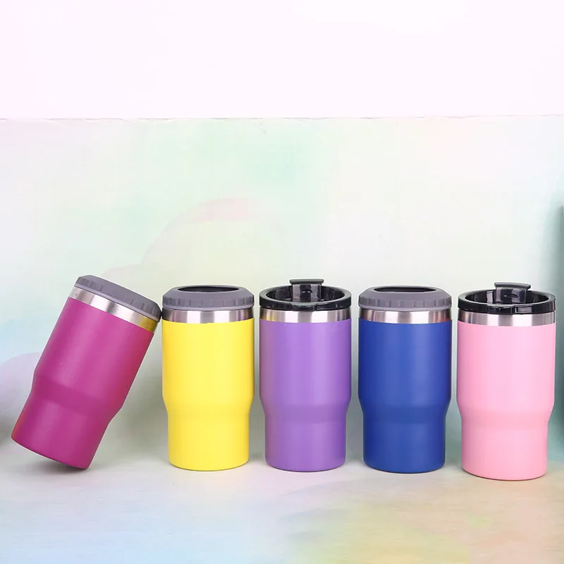 14oz Doublelayer Insulated Stainless Steel Vacuum Flask Cooler With