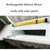 Battery motor with solar panel