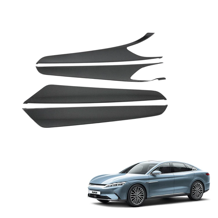 Auto Interior Door Trim for BYD Han Accessories ABS Carbon Fiber Pattern Inner Door Decoration Cover Interior Accessory