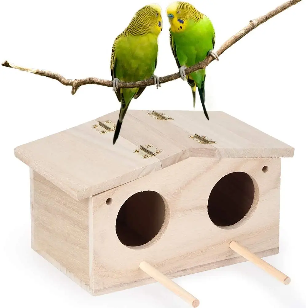 Wooden Craft Wooden Birdhouse Birds Breeding Nest Swallow Budgie Nest Box S 
