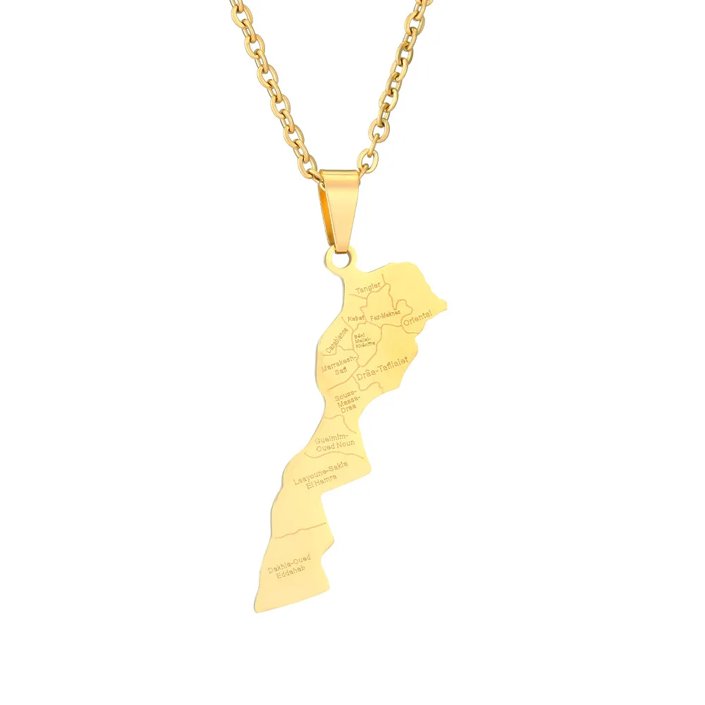 Africa Map Necklace