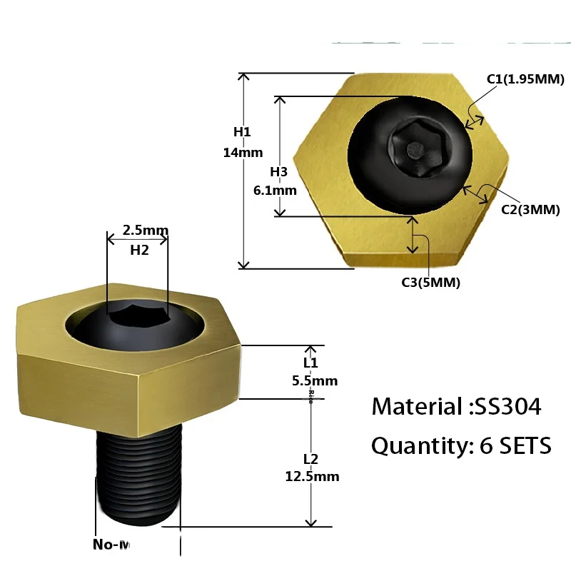 Ok Vis M4 M5 M6 M8 M10 M12 M16 Hexagonal Eccentric Fixture Clamps Stainless Steel Anchor Clamping with Nut Workholding Thread