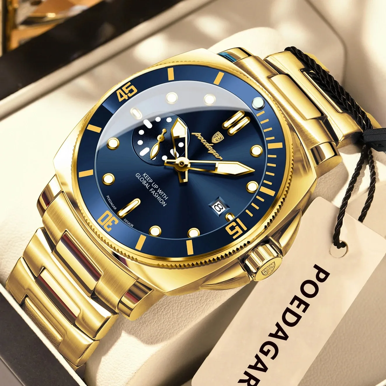 POEDAGAR 873 Top Original Fashion Wristwatch Luminous Waterproof Date Classic Men's Watc aperçu 13