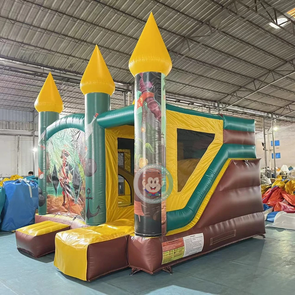 Pirate Bounce House With Slide Rental Inflatable Pirate Ship Bounce