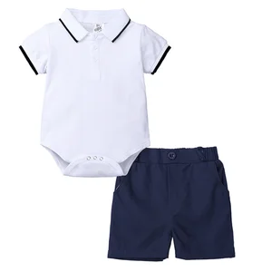 Summer Boys' Short-Sleeved Polo Shirt Gentleman's Set