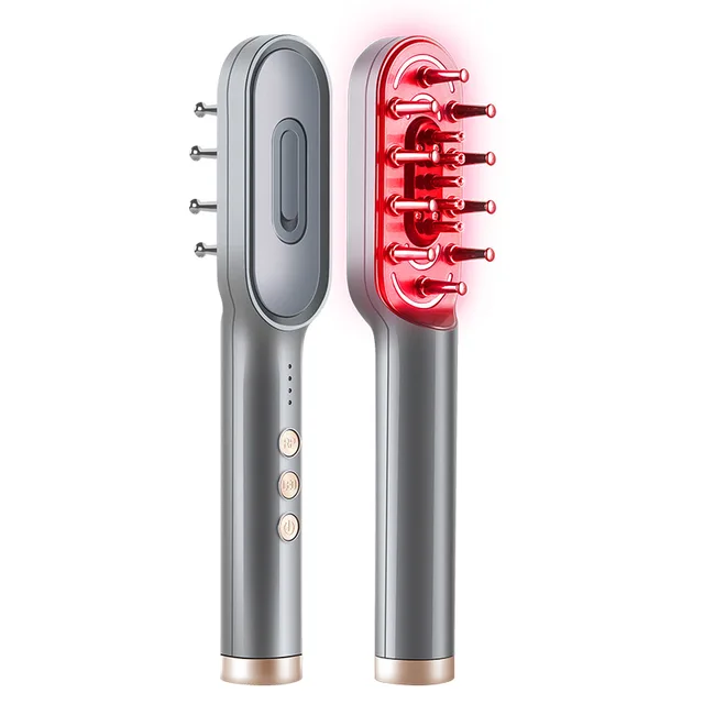 EMS Laser Hair Care Comb for Hair Care Oil LED Light Treatment Scalp Care Device Electric Scalp Massager