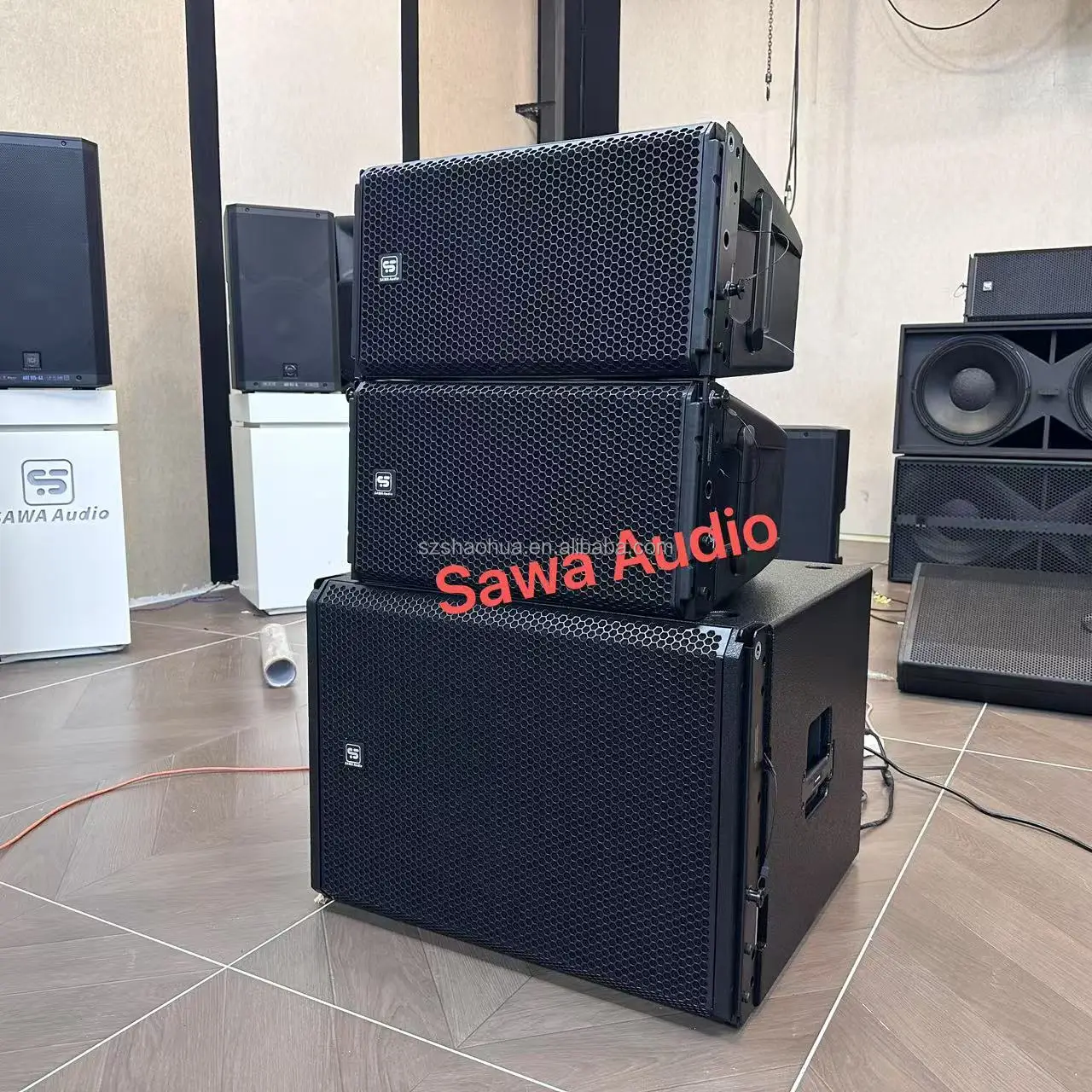 HDL 28-A Active Dual 8 Inch Two-way Line Array Model Top Quality Wood Outdoor Activities Speaker Pro Sound System for Events