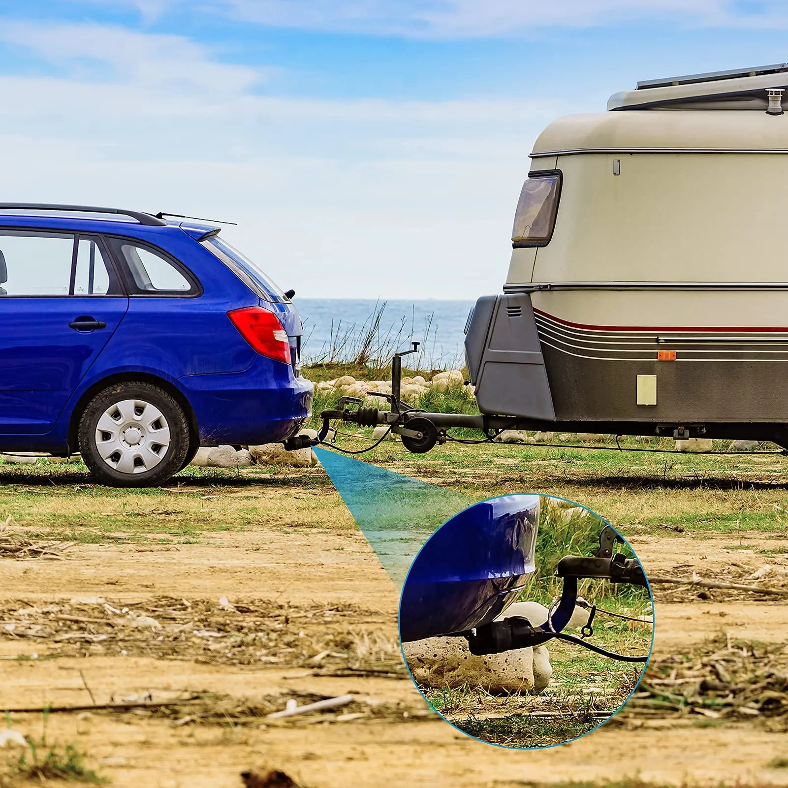 7-сторонний встроенный штекер для прицепа 8 футов сверхмощный 7-контактный разъем кабельный жгут RV Truck