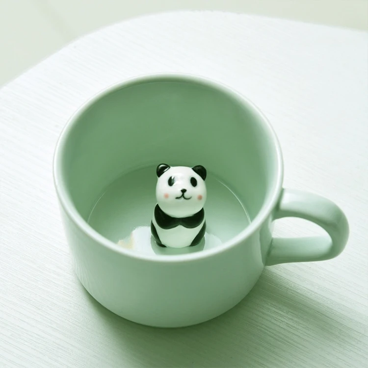 Китайская 3D Керамическая кружка ручной работы с животным индивидуальным