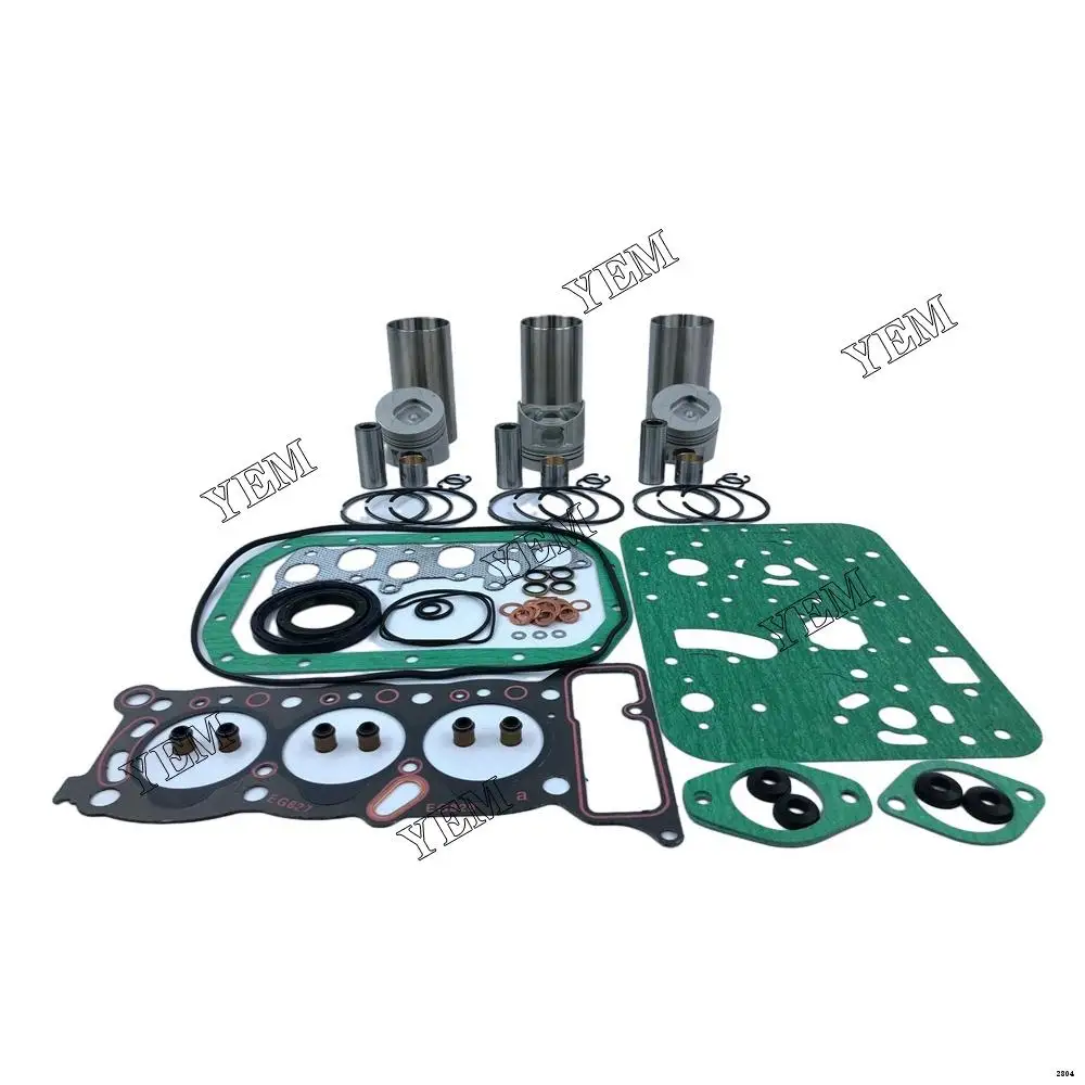 Engine Rebuild Kit With Cylinder Gaskets Piston Rings Liner Fit for Isuzu 3KC2 Engine Overhaul Rebuild Kit