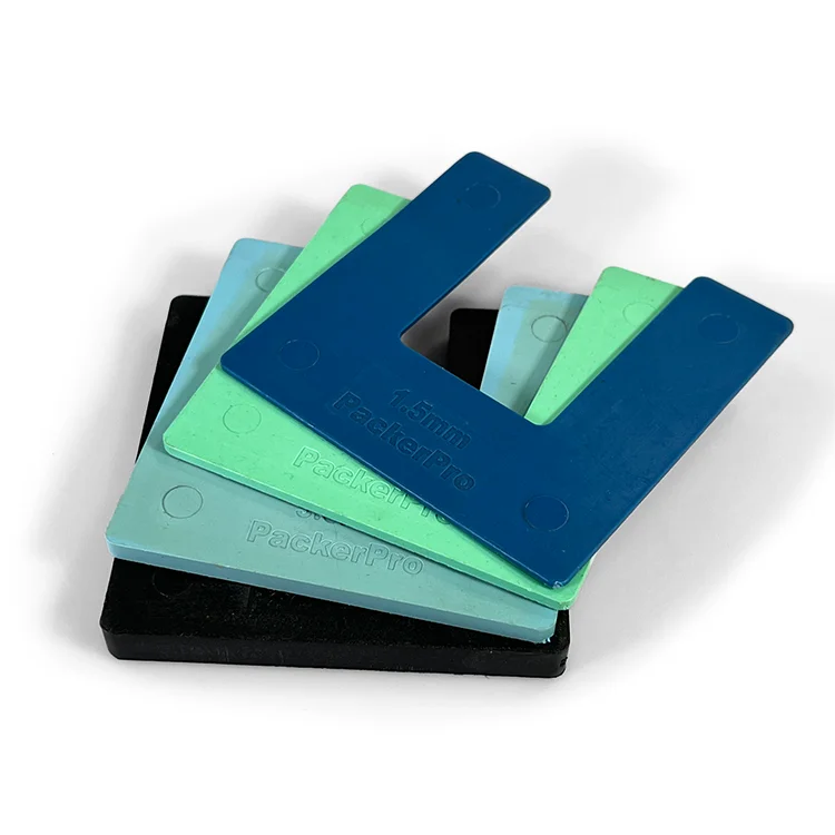 90x90mm Square Plastic Slotted Shim Factory Price Plastic Horseshoe