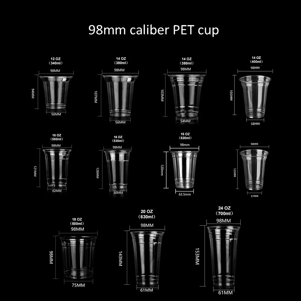 32 Ounce Cups - Durable and Recyclable PET Plastic Cups