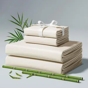 2026 New Arrival Bamboo Cooling Sheets  100%  Bamboo Viscose  Duvet Cover Breathable Silky Soft 100% Bamboo Bed Sheets