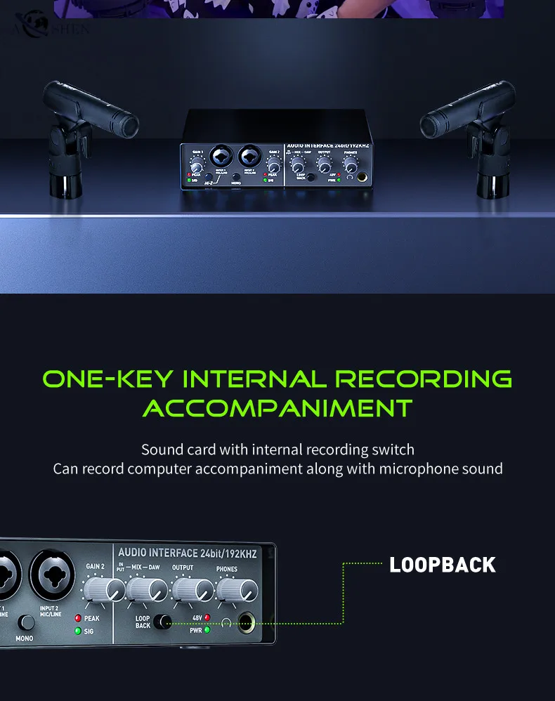 Professional Q24 Usb Audio Interface Sound Card Mixing Computer