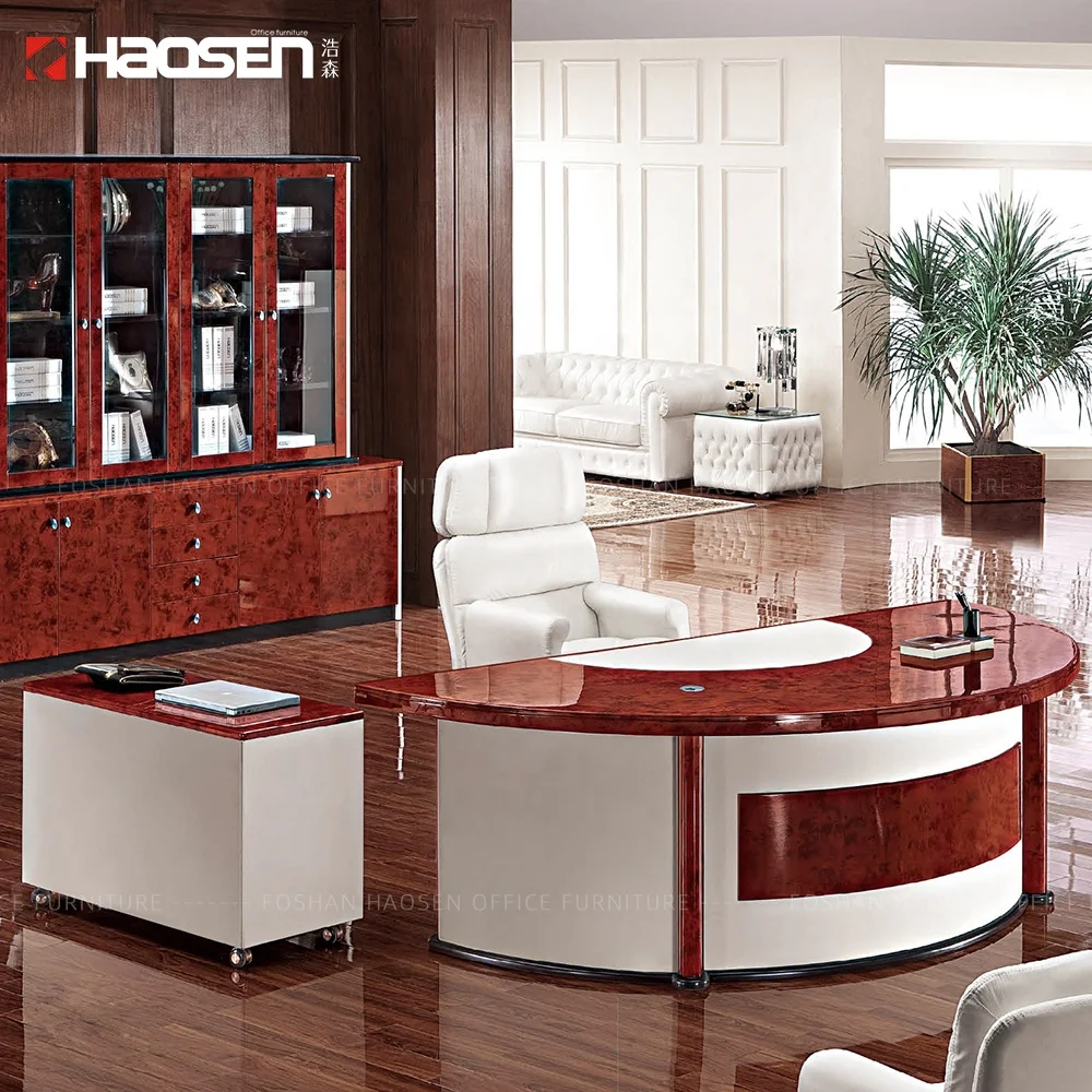 Haosen 6833 Complete Office Furniture Set Working Executive White Semi  Circle Office Desks - Buy Office,Office Desks,Executive Desk Office  Furniture Product on 
